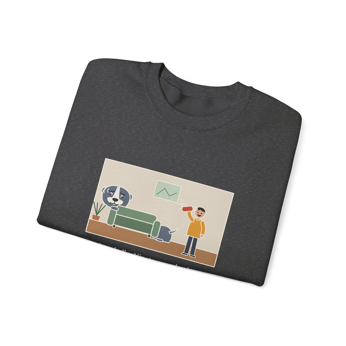 American Bully Sweatshirt, Ninety Pounds of Muscle, Runs from the Handheld Vacuum, Funny Couch Hideout Crewneck