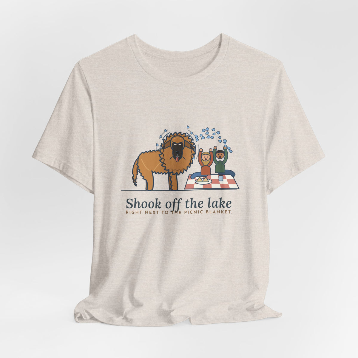 Leonberger T-Shirt - Shook Off the Lake Right Next to the Picnic Blanket