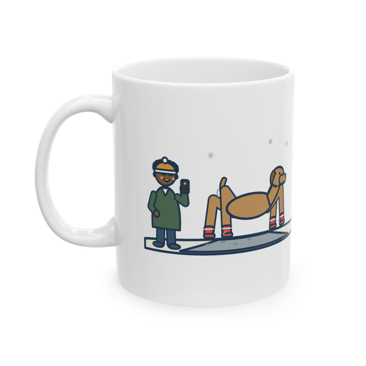 Dog Boots Mug, Bought the Dog Winter Boots, He Walked Like a Cartoon Spider, Funny Coffee Mug 11oz