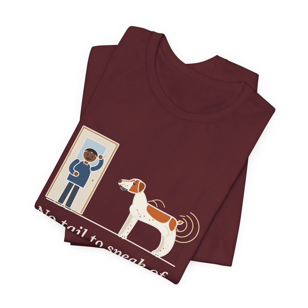 Brittany Dog T-Shirt - No Tail to Speak Of. Wags From the Shoulders Back.