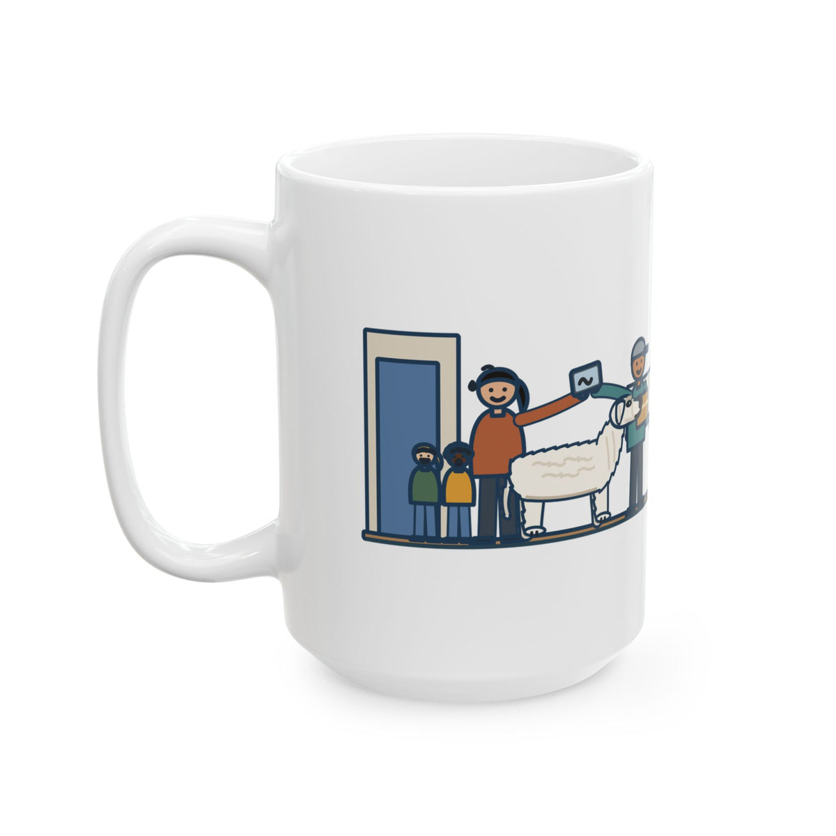 Large Kuvasz Mug 15oz - Watched Over the Kids While I Signed for the Package