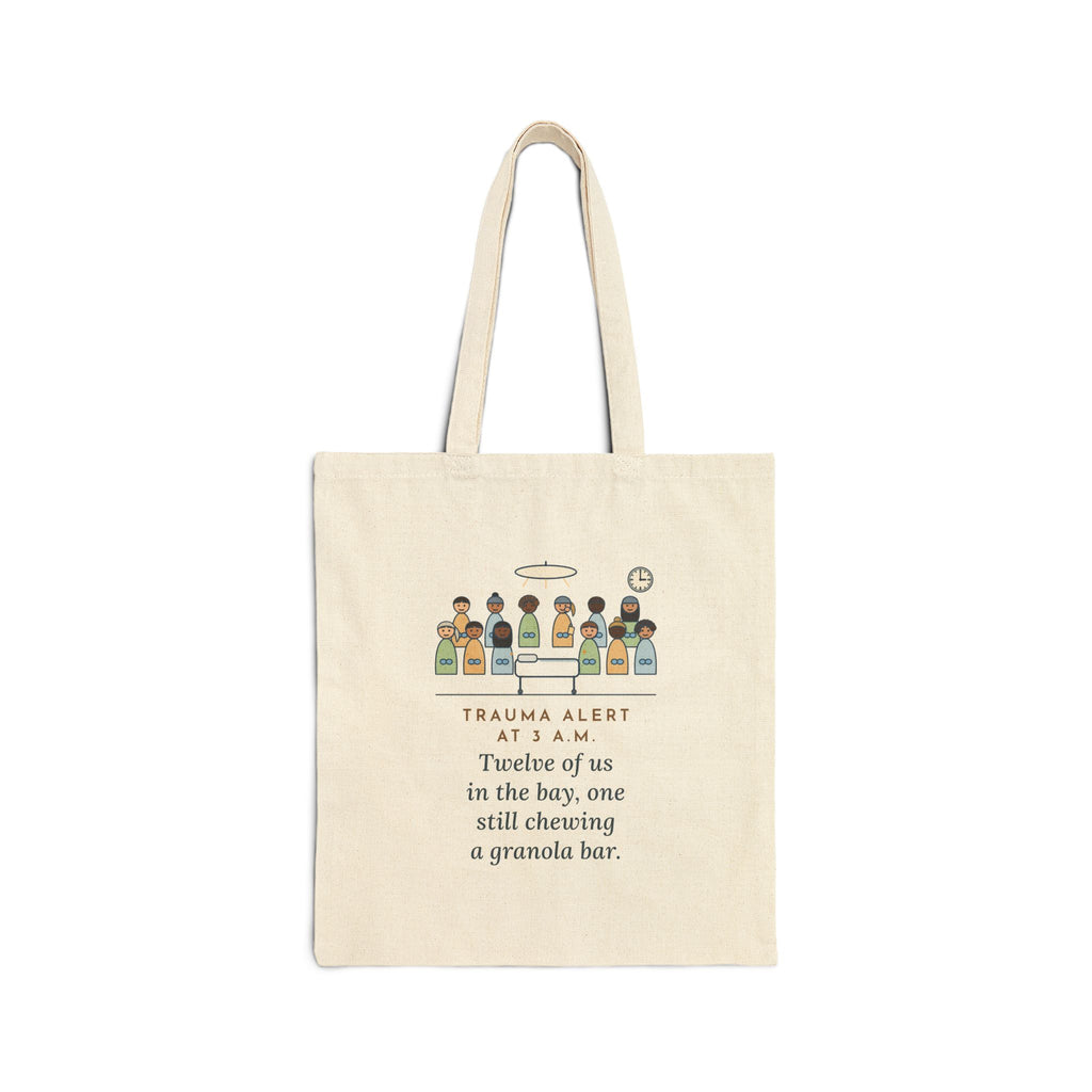 Trauma Nurse Tote Bag - Granola Bar at the 3 a.m. Alert