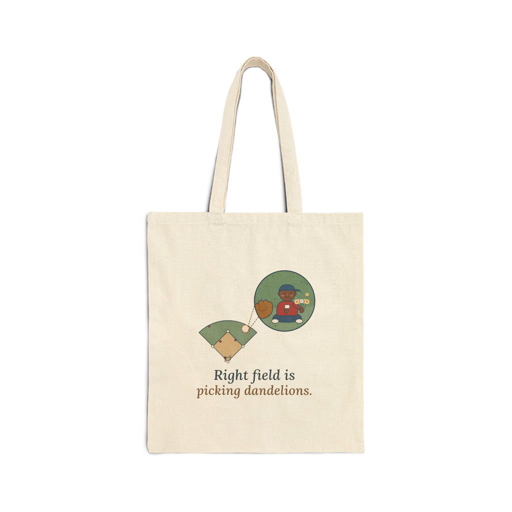 T-Ball Coach Tote Bag - Right Field Is Picking Dandelions. Coach Tote