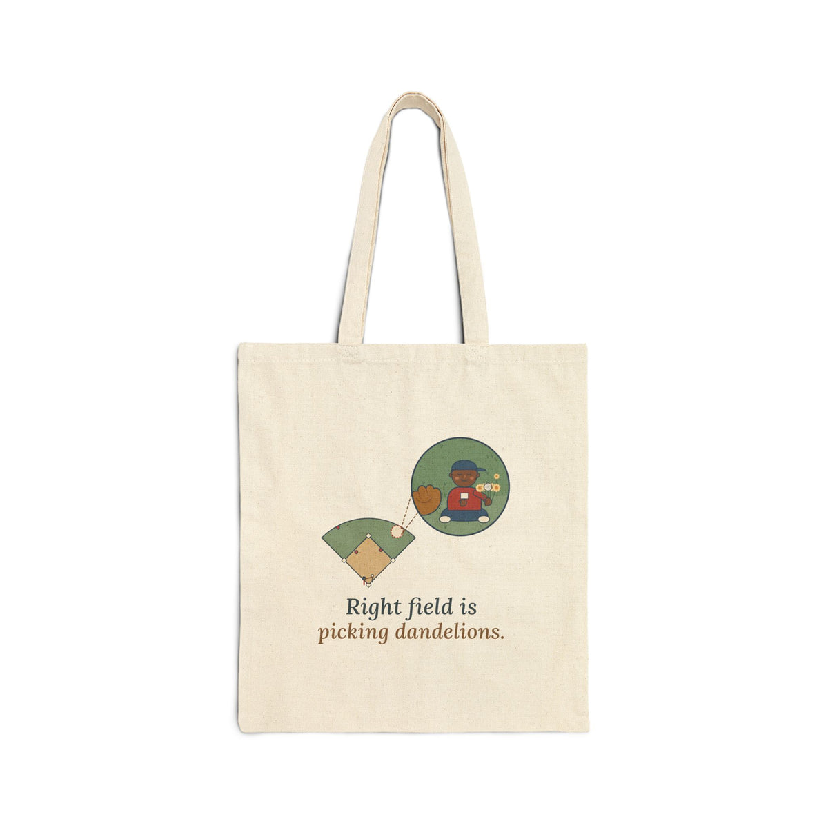 T-Ball Coach Tote Bag - Right Field Is Picking Dandelions. Coach Tote