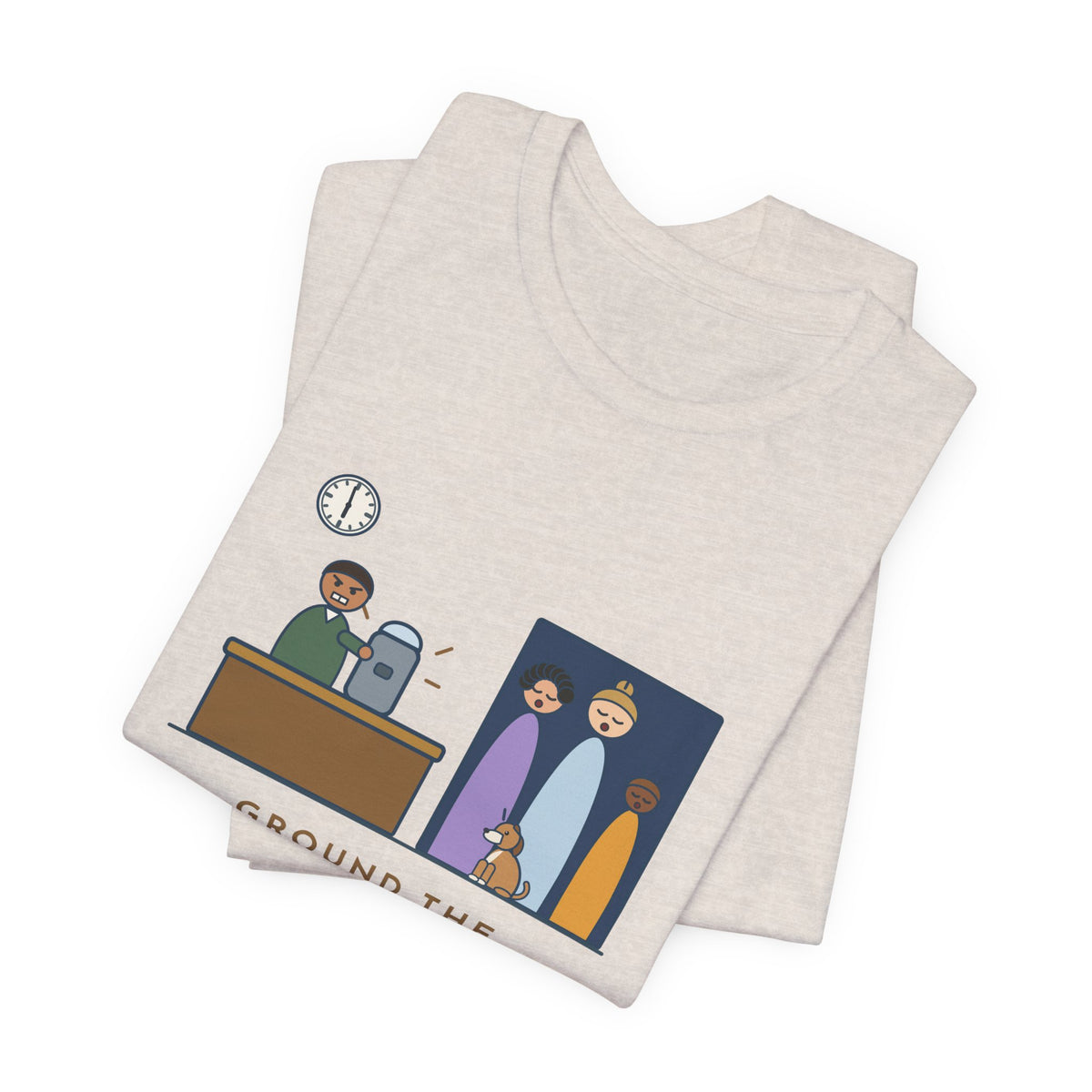Funny Coffee T-Shirt - Ground the Beans at 5:58 a.m., the Whole House Was Up at 5:59