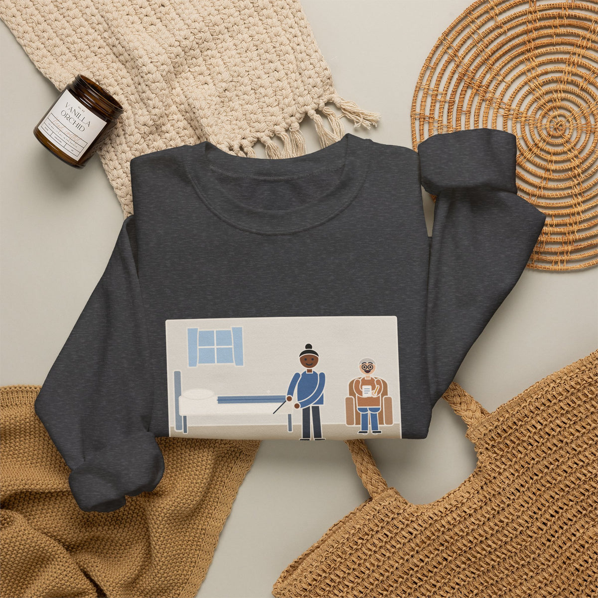 Military Nurse Sweatshirt, Bed Corners So Crisp the Patient Asked for a Lesson, Funny Crisp Corners Crewneck