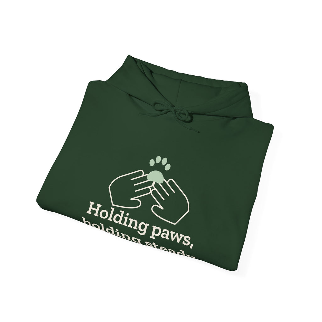 Vet Tech Hoodie - Holding Paws, Holding Steady Veterinary Technician Hooded Sweatshirt
