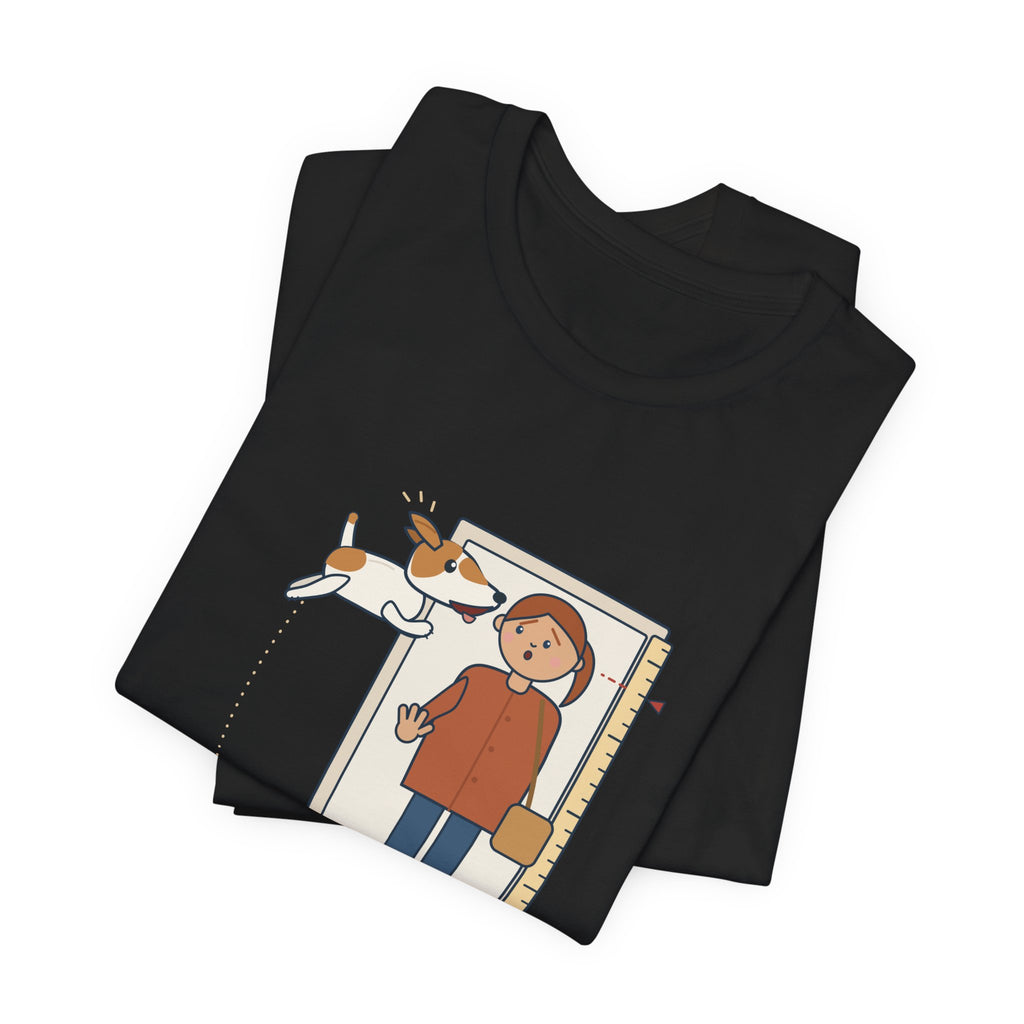 Jack Russell Terrier T-Shirt - Jumps Up Face to Face to Say Hello Funny JRT Tee