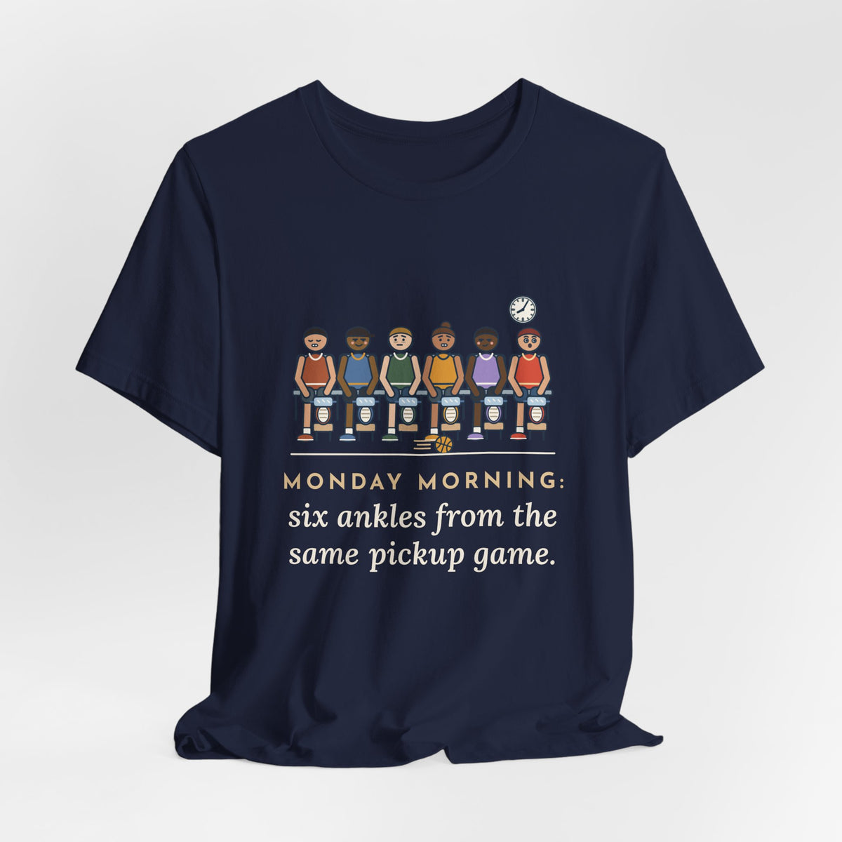 Urgent Care Nurse T-Shirt - Monday Morning, Six Ankles From the Same Pickup Game