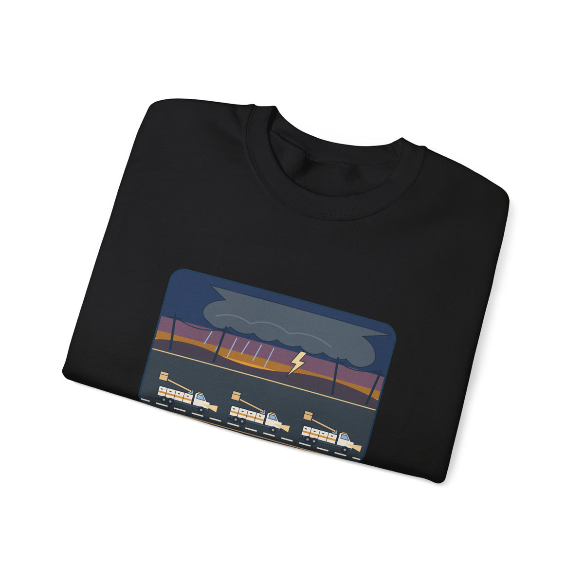 Lineworker Crewneck Sweatshirt - Mutual Aid. Any State. Any Storm. Gift