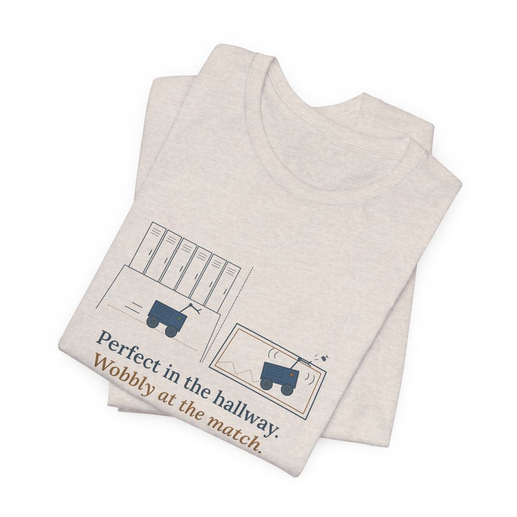 Robotics Team Coach T-Shirt - Wobbly at the Match Funny Robot Club Tee