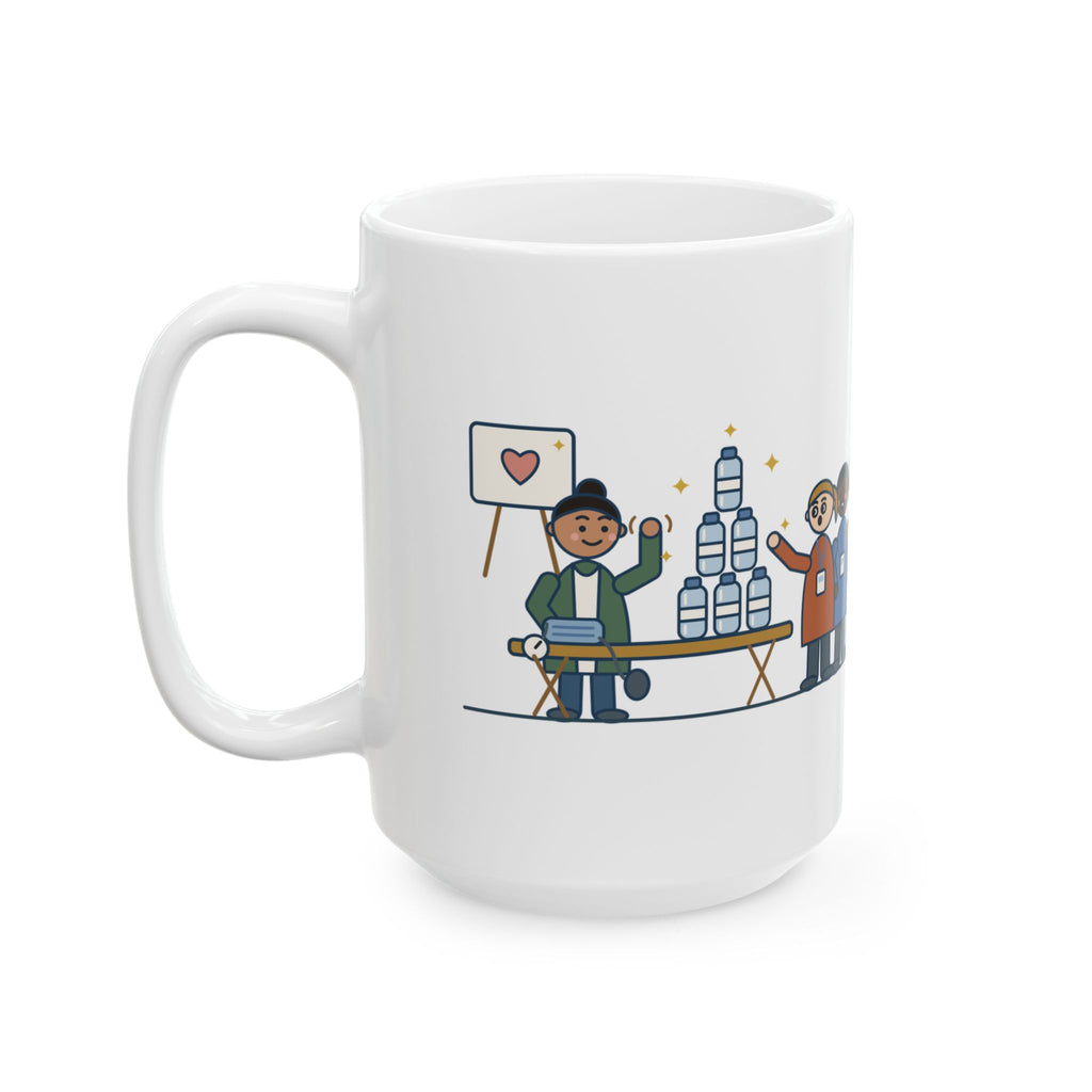 Large 15oz Corporate Wellness Nurse Mug - The Line Was for the Free Water Bottle