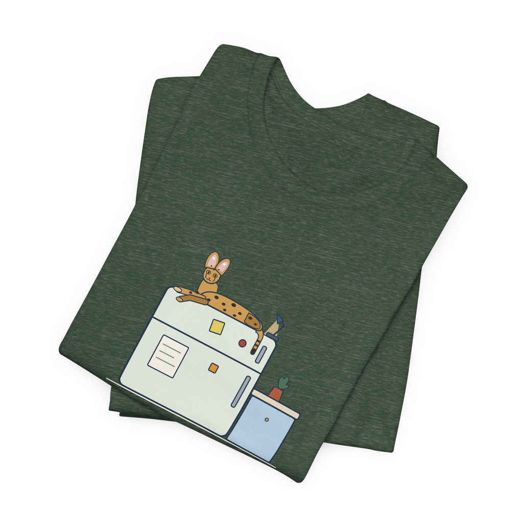 Savannah Cat T-Shirt - Top of the Fridge: Savannah Cat Headquarters, Funny Cat Owner Tee