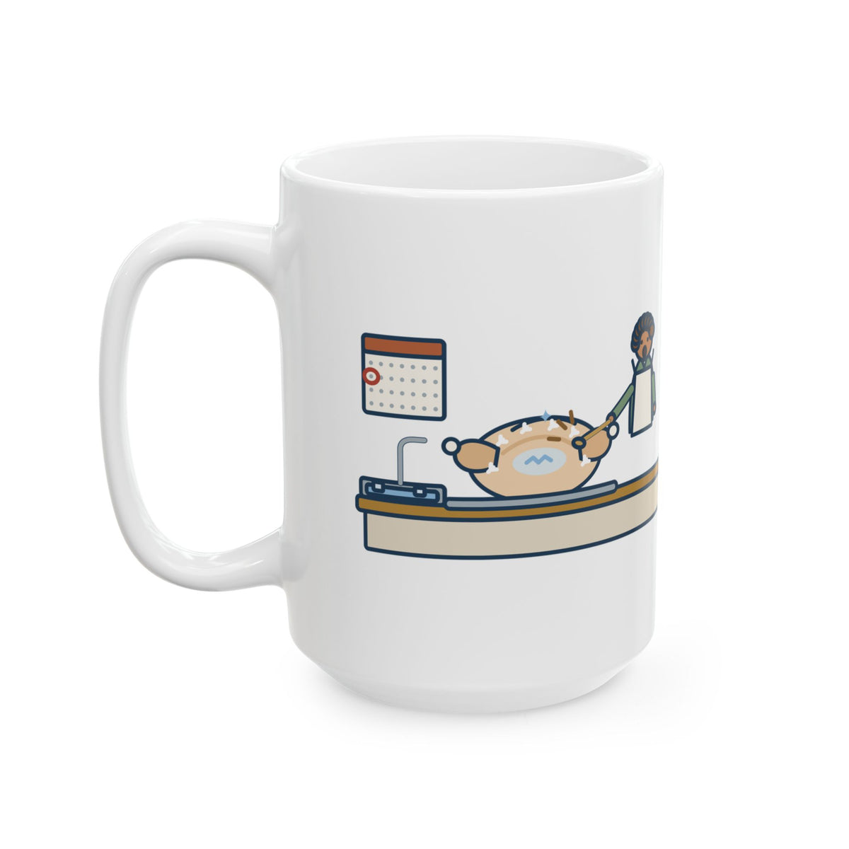 Thawing Since Sunday, Still Frozen in the Middle Thursday Morning 15oz Mug, Large Funny Thanksgiving Coffee Mug