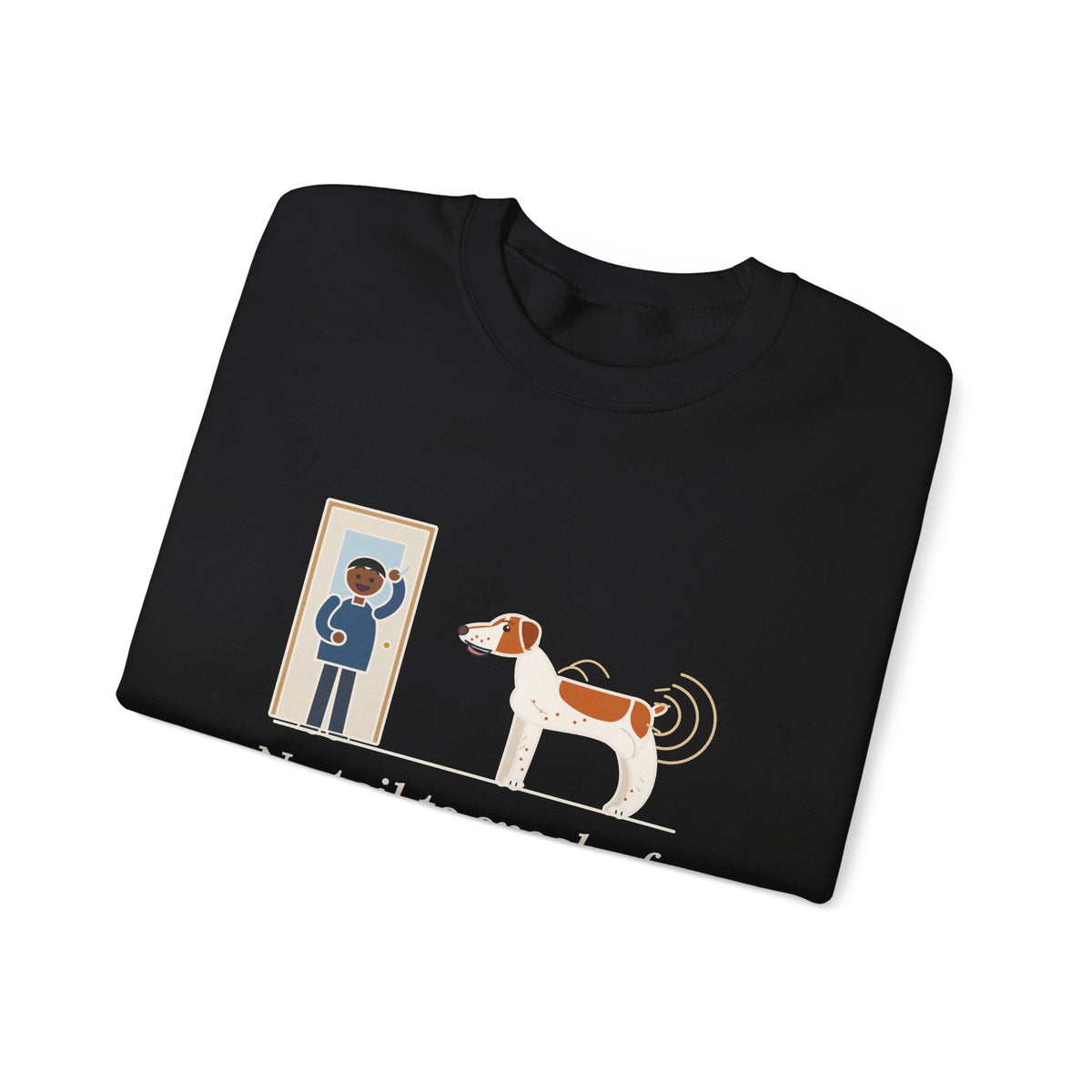 Brittany Dog Crewneck Sweatshirt - No Tail to Speak Of, Wags From the Shoulders Back