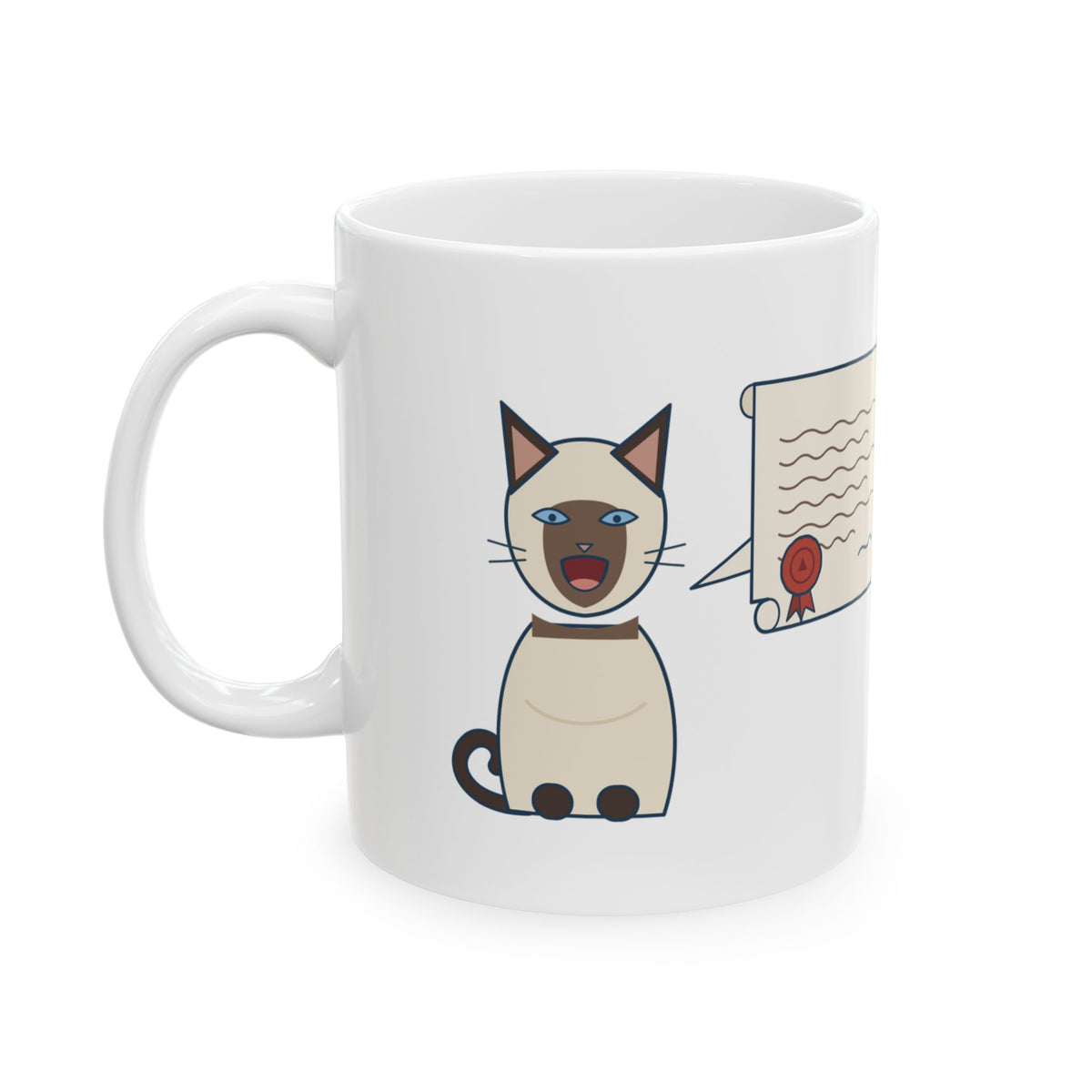 Siamese Cat Coffee Mug - Fluent in Complaint Funny Talkative Cat Owner Mug