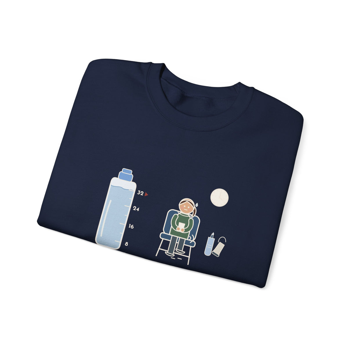 Ultrasound Tech Crewneck Sweatshirt - Drink 32 Ounces. Now Hold It Until I Call You.