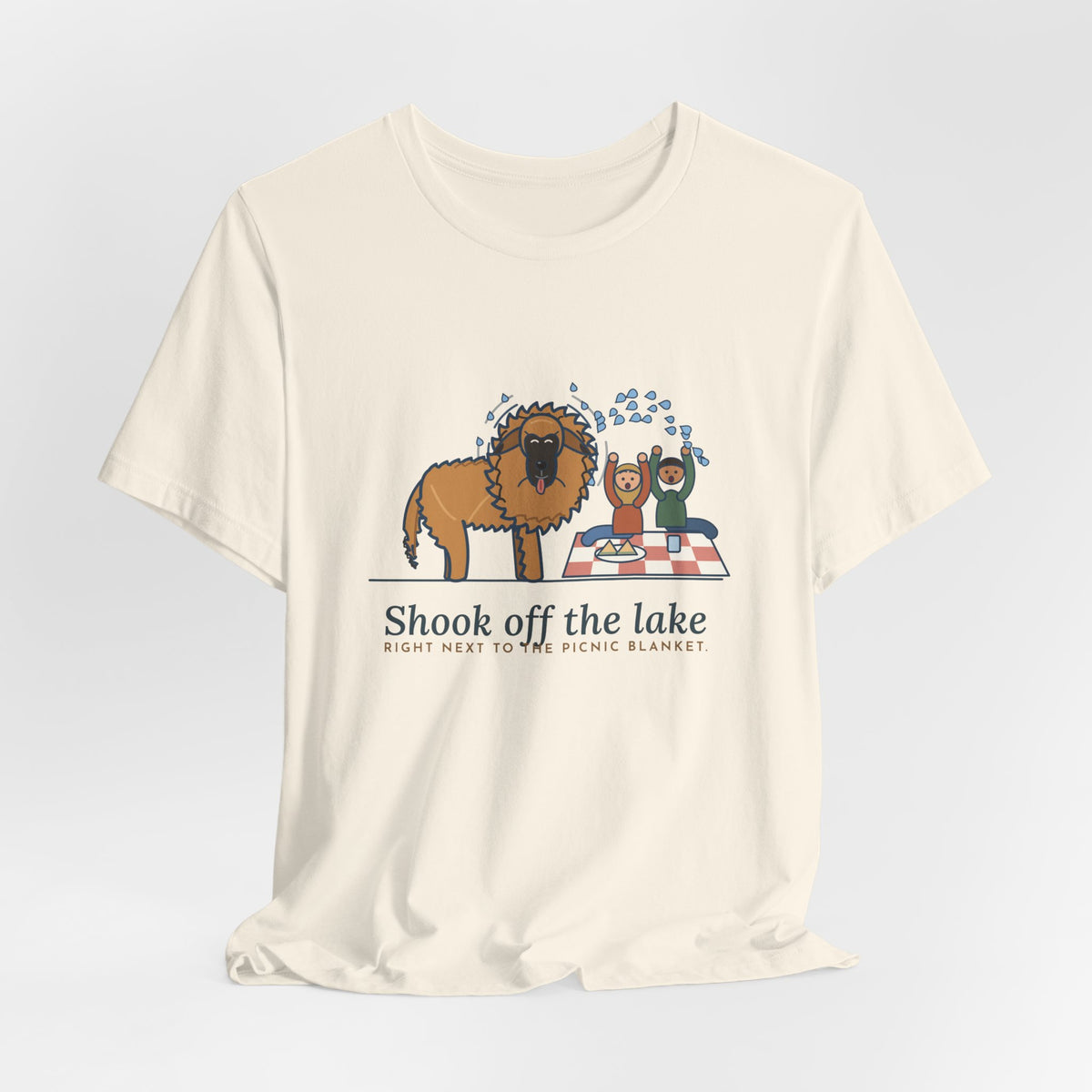 Leonberger T-Shirt - Shook Off the Lake Right Next to the Picnic Blanket