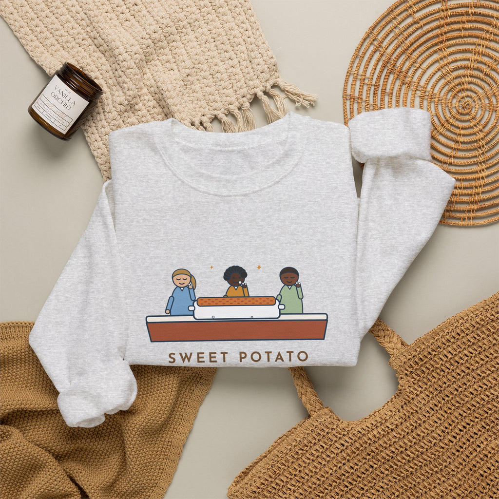 Thanksgiving Sweatshirt, Sweet Potato Casserole, Kids Ate Every Marshmallow off the Top, Funny Casserole Mystery Crewneck