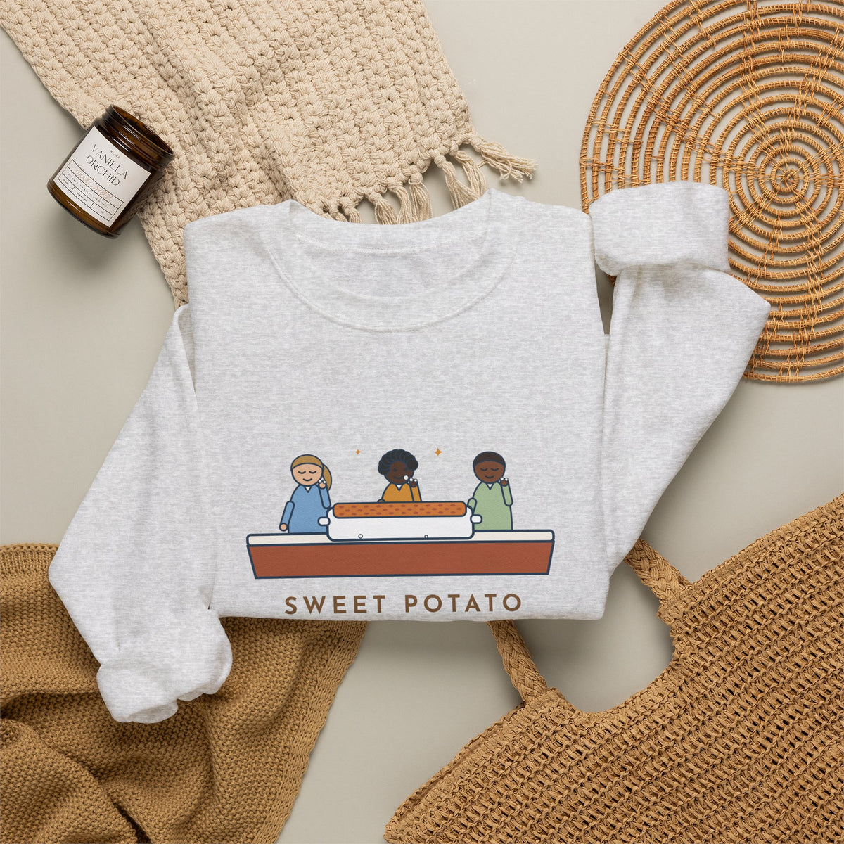 Thanksgiving Sweatshirt, Sweet Potato Casserole, Kids Ate Every Marshmallow off the Top, Funny Casserole Mystery Crewneck
