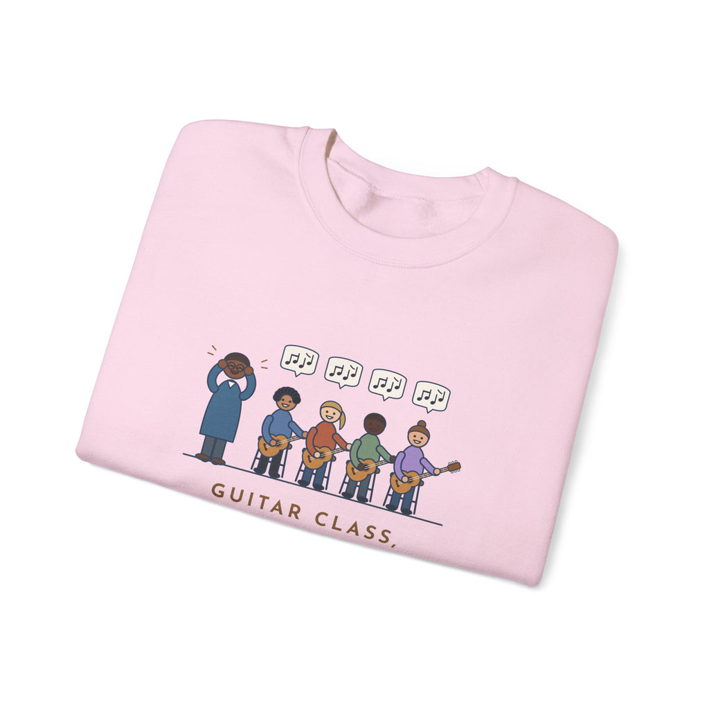Guitar Class Teacher Crewneck Sweatshirt - Every Kid Found the Same Riff Music Teacher Gift