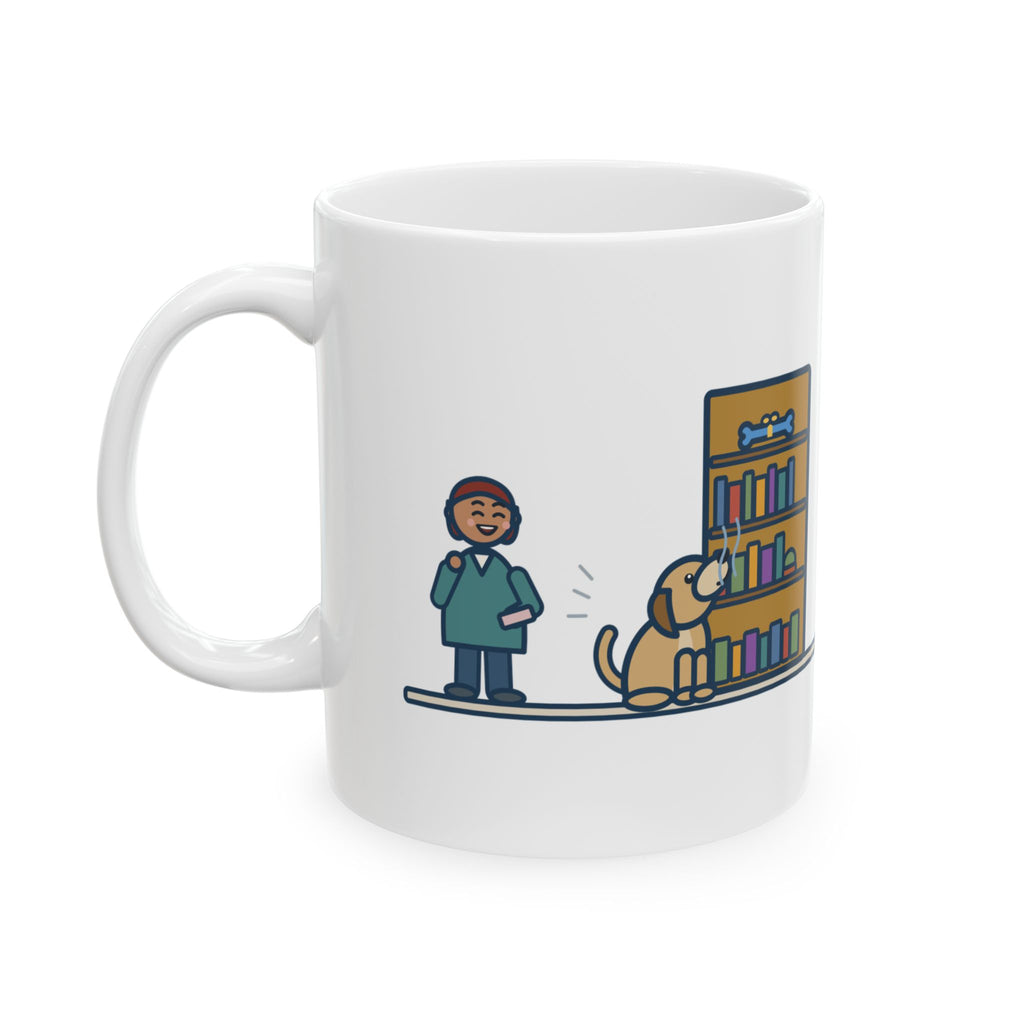 Dog's Present Mug, Hid It High on a Shelf, He Sniffed It Out in Four Seconds, Funny Coffee Mug 11oz