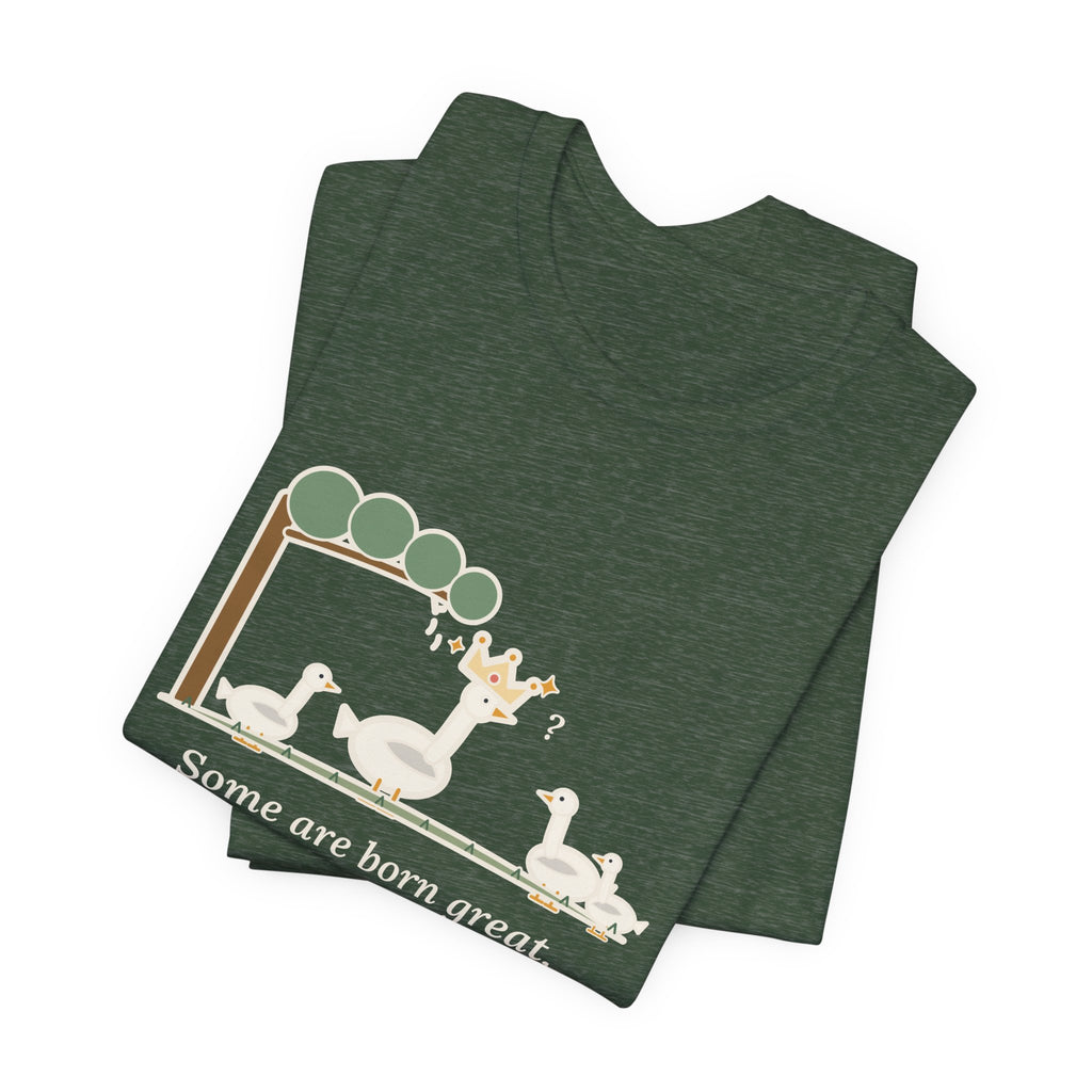 Shakespeare Quote T-Shirt, Some Are Born Great, Literary Crowned Goose Tee