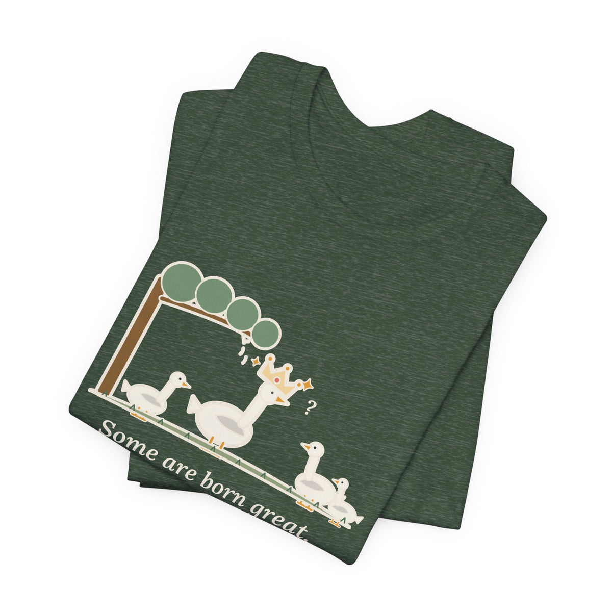 Shakespeare Quote T-Shirt, Some Are Born Great, Literary Crowned Goose Tee