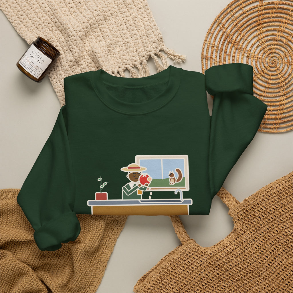 Saved One Tomato From the Squirrels Sweatshirt, Funny Gardener Crewneck with Sink Tomato