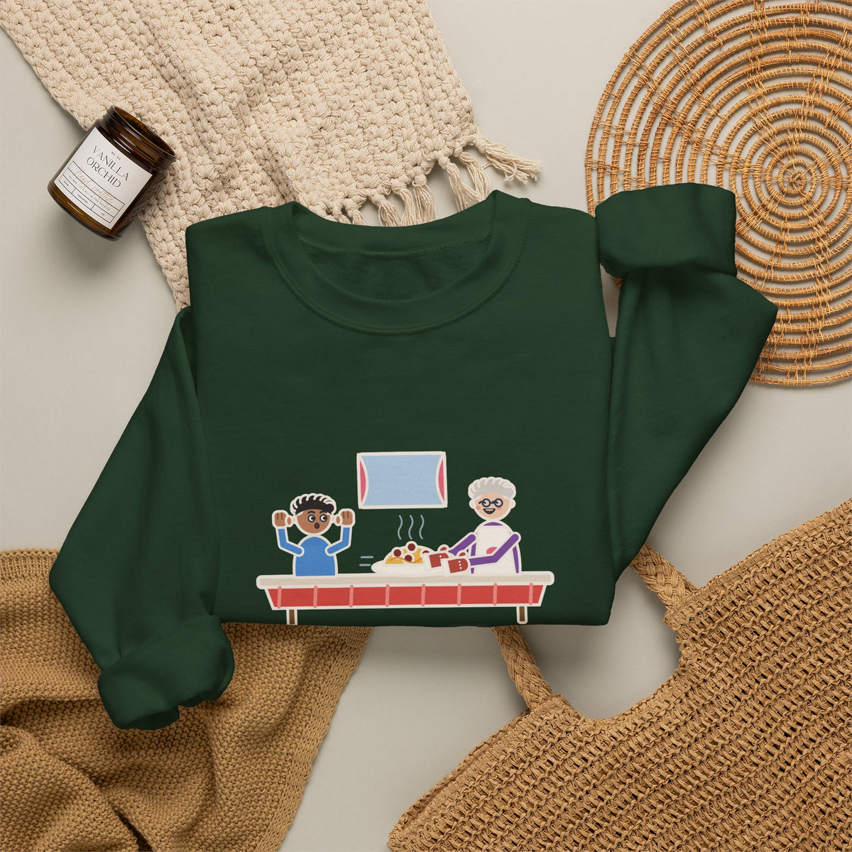 Told Grandma I Already Ate, a Plate Appeared Anyway Sweatshirt, Funny Grandma Crewneck with Grandma's Pasta