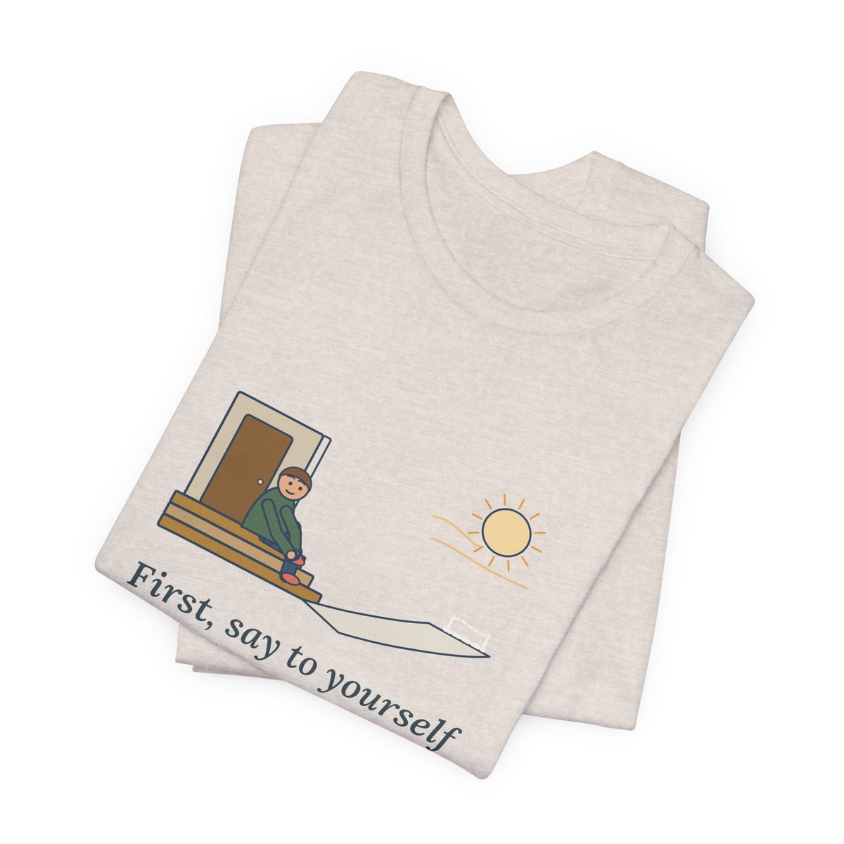 Epictetus Quote T-Shirt, First, Say to Yourself What You Would Be, Stoic Porch Runner Tee