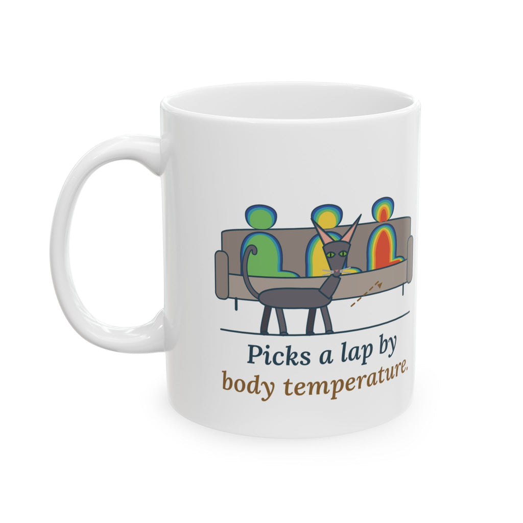 Oriental Shorthair Coffee Mug - Picks a Lap by Body Temperature