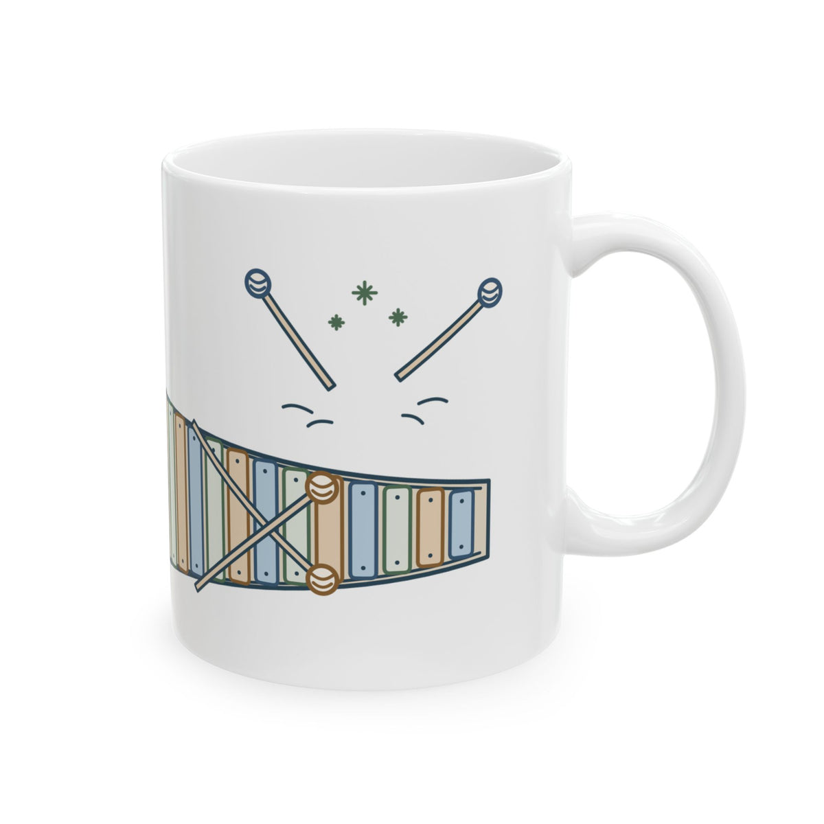 Elementary Music Teacher Coffee Mug - Mallets Down, Eyes Up. Music Class Gift Mug
