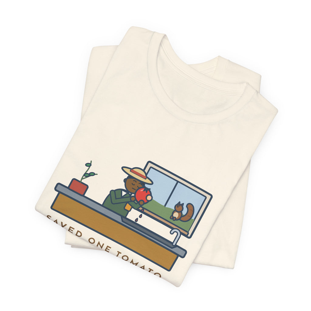 Funny Gardener T-Shirt, Saved One Tomato From the Squirrels, Sink Tomato Tee