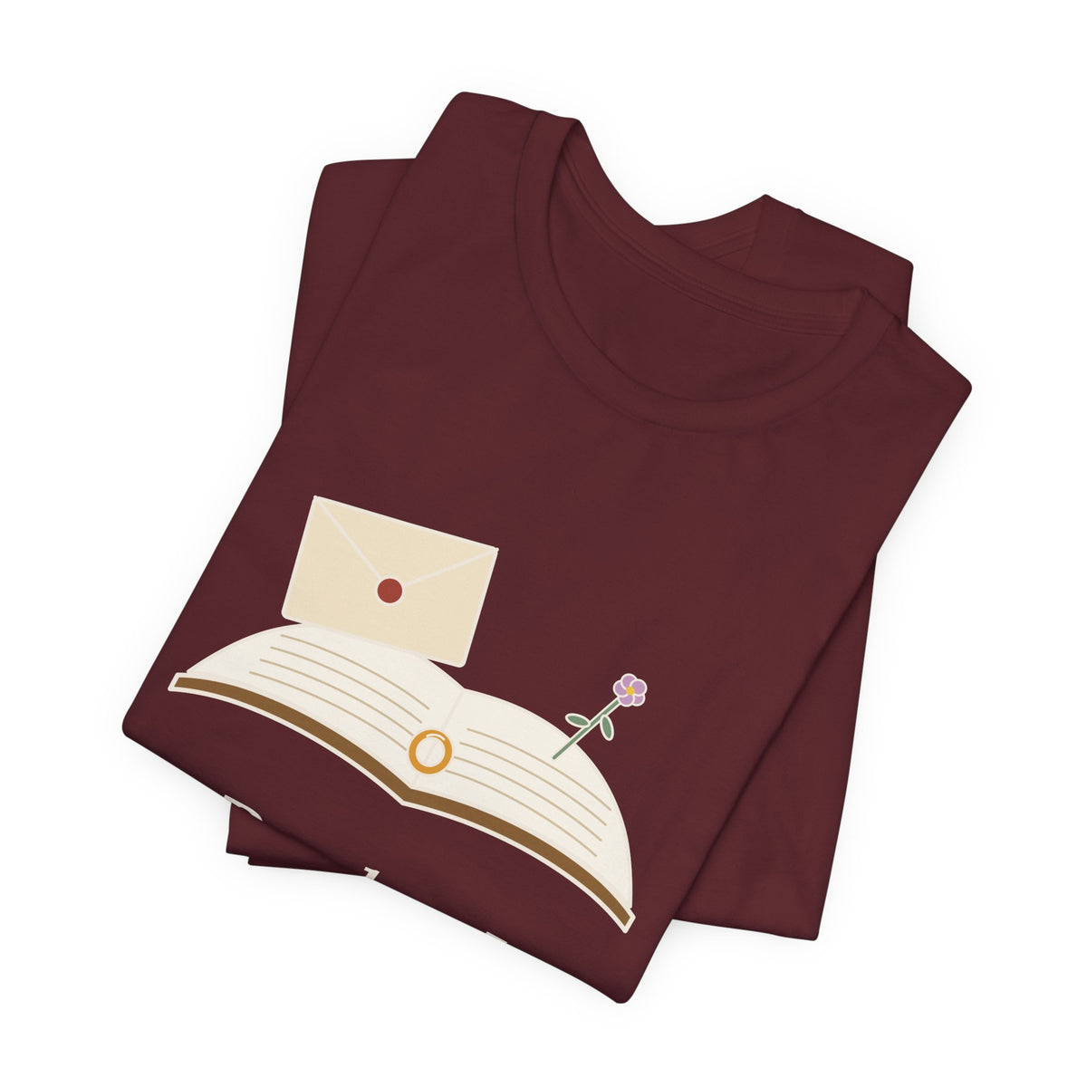 Brontë Quote T-Shirt, Reader, I Married Him, Wedding Letter and Ring Tee