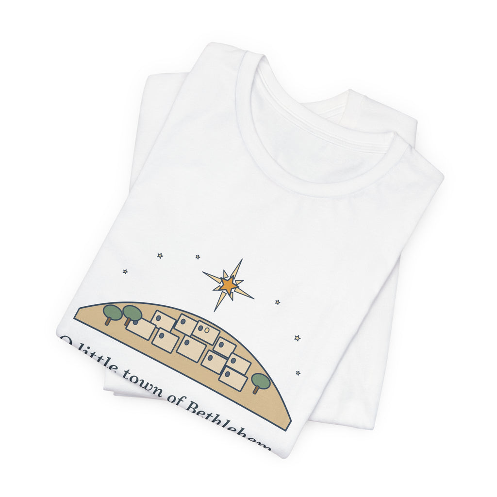 Brooks Quote T-Shirt, O Little Town of Bethlehem, Christmas Hill Town Star Tee