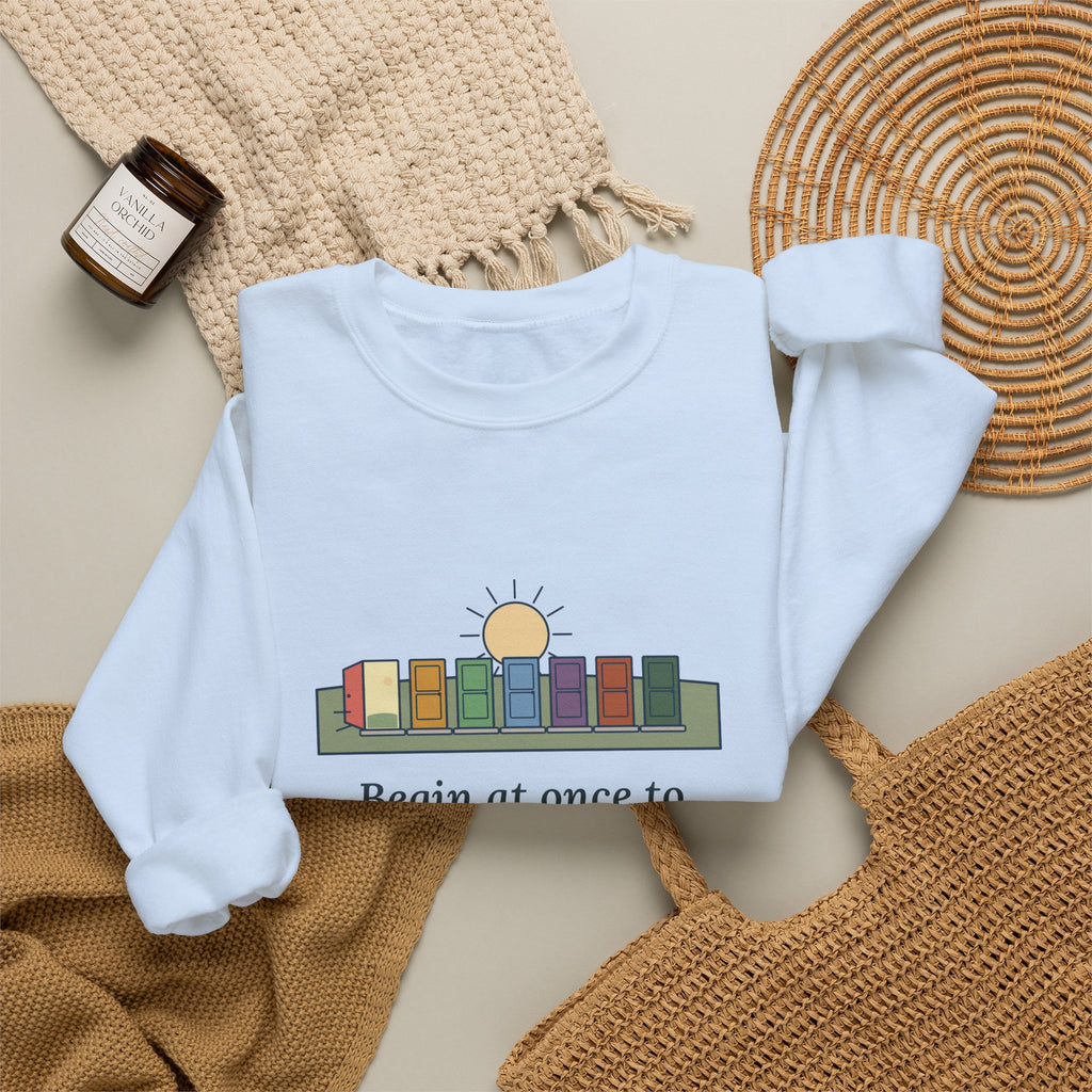 Count Each Separate Day as a Separate Life Sweatshirt, Stoic Seneca Quote Crewneck with Seven Doors
