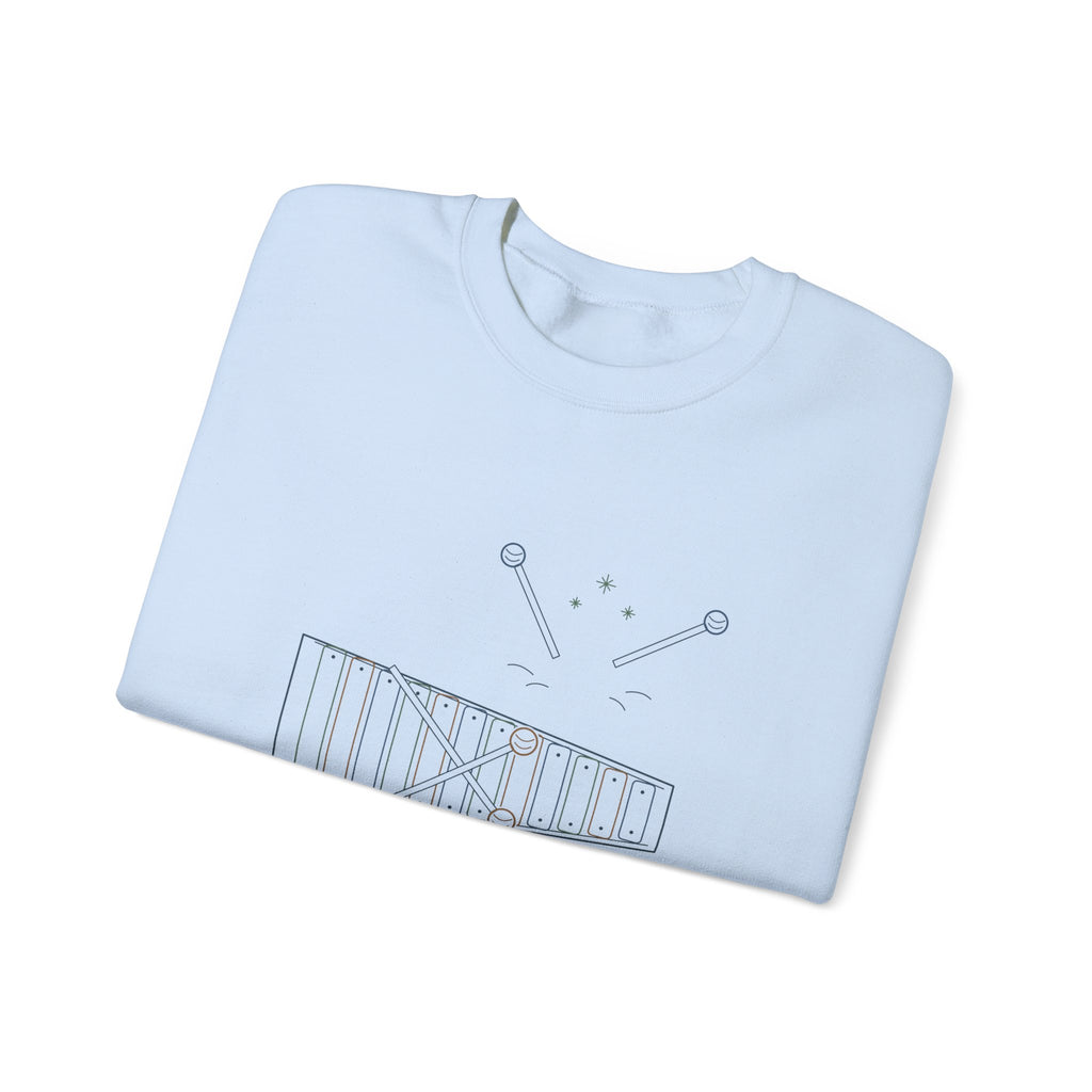 Elementary Music Teacher Crewneck Sweatshirt - Mallets Down, Eyes Up. Music Class Gift
