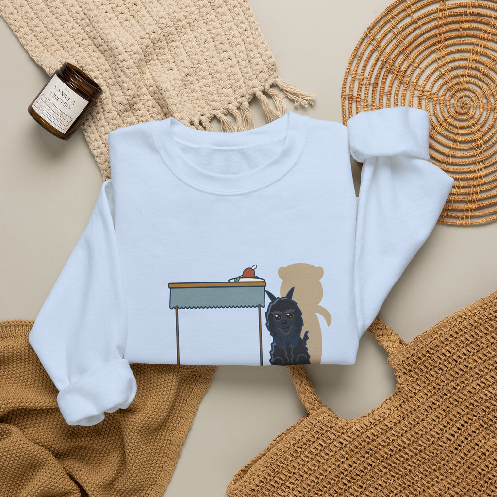 Affenpinscher Crewneck Sweatshirt - Sits Up at Dinner Like a Tiny Bear