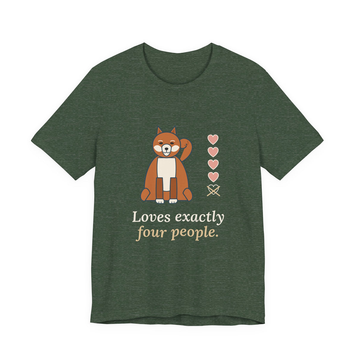 Akita T-Shirt - Loves Exactly Four People Funny Loyal Akita Owner Tee