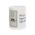 Correctional Nurse Coffee Mug - Pill Line. Open Your Mouth. Lift Your Tongue. Corrections Nurse Gift