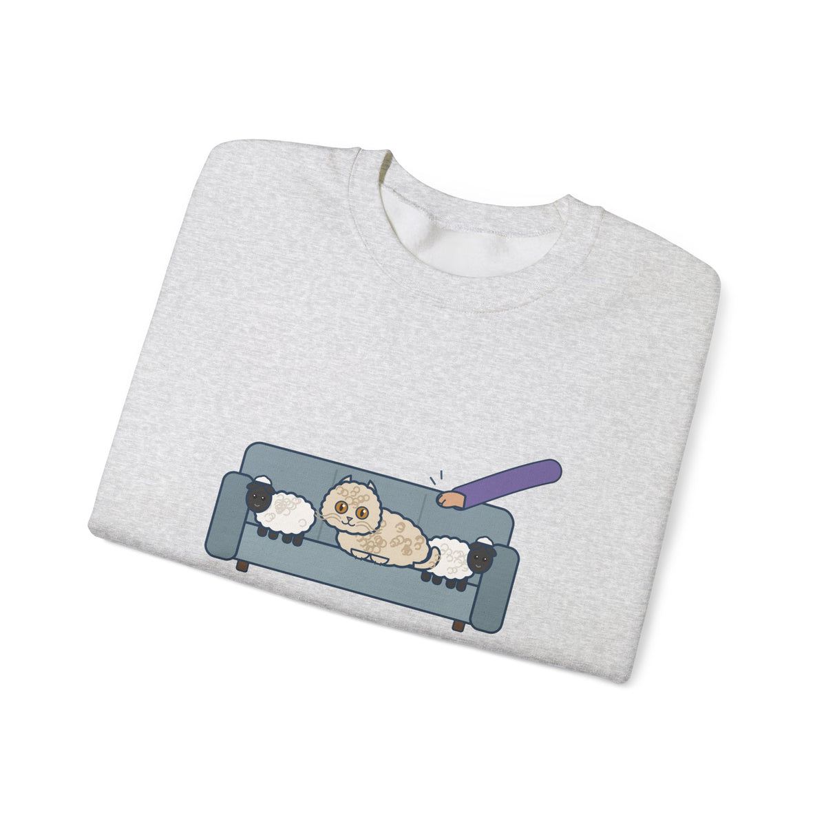 Selkirk Rex Crewneck Sweatshirt - Mistaken for a Stuffed Sheep