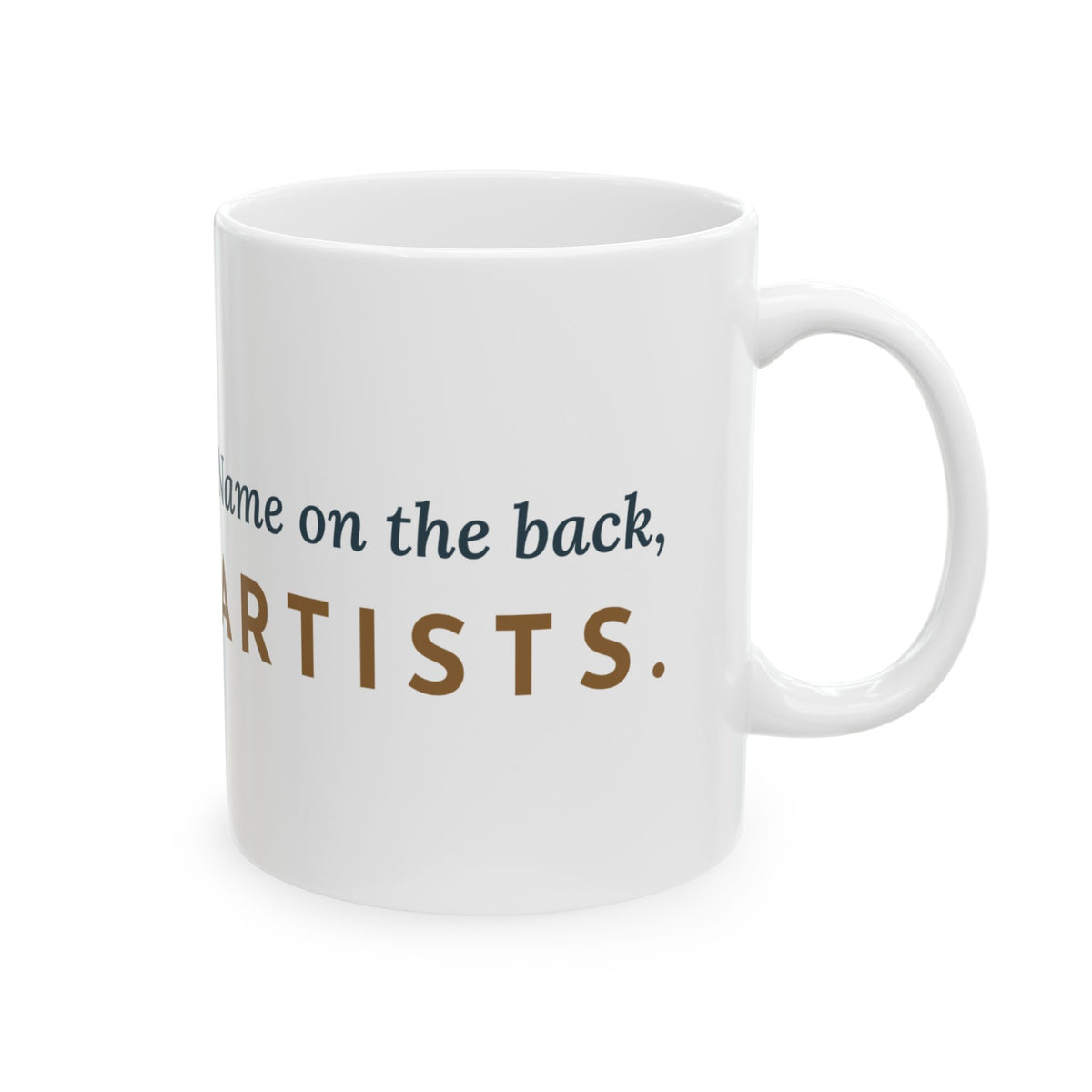 Art Teacher Coffee Mug - Name on the Back, Artists. Art Class Gift Mug