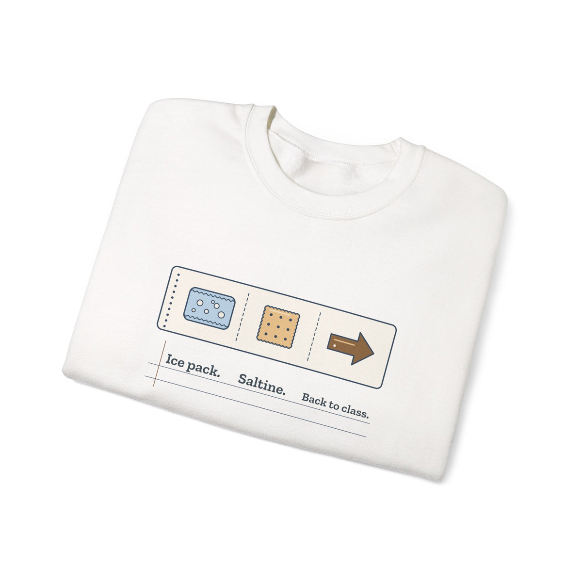 School Nurse Crewneck Sweatshirt - Ice Pack. Saltine. Back to Class. Gift