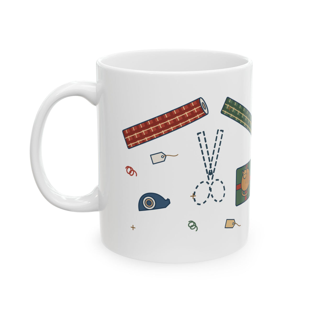Christmas Coffee Mug - Who Has the Scissors? Funny Gift Wrapping Night Mug