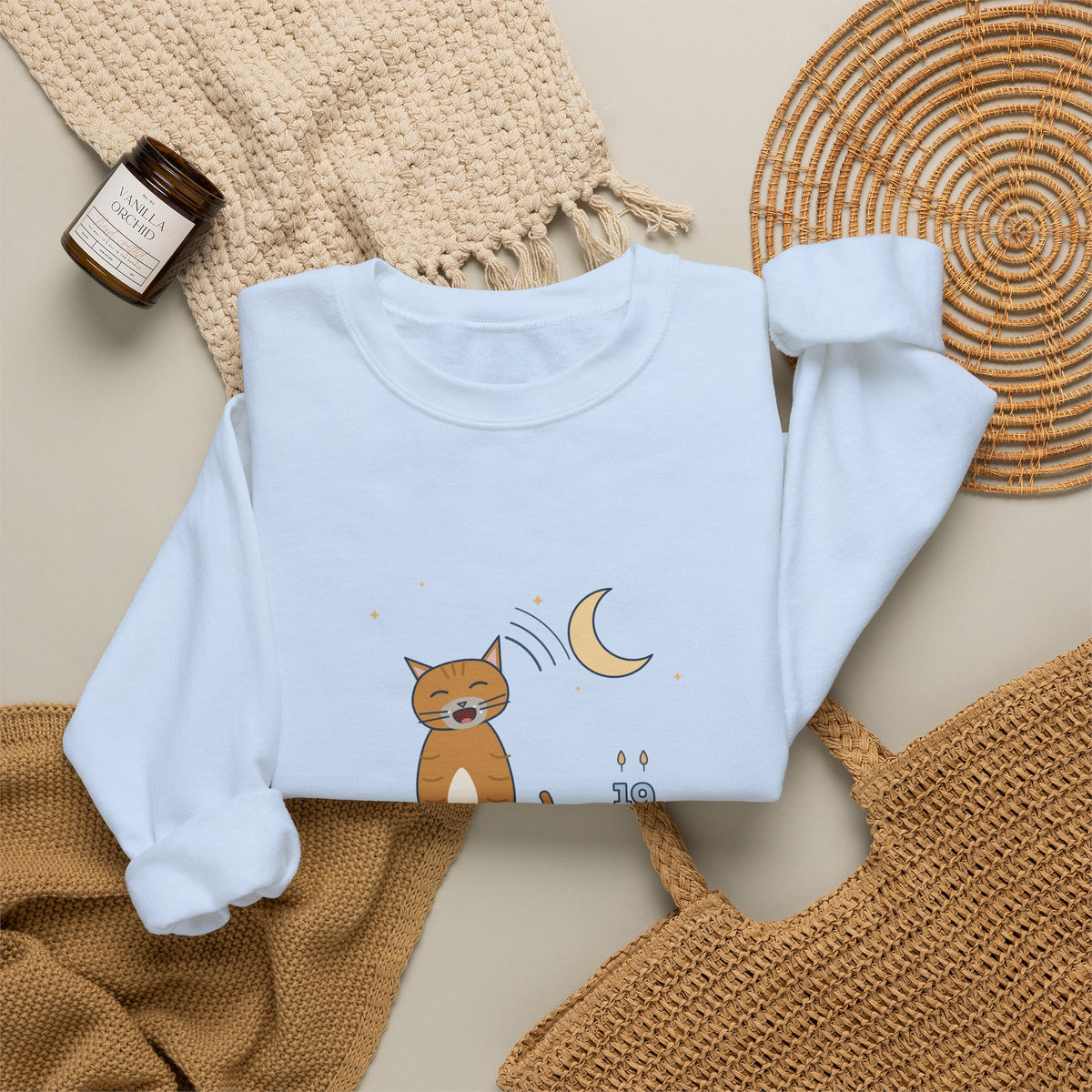 Senior Cat Crewneck Sweatshirt - Nineteen Years Old. Yells at 3 a.m. Earned It.