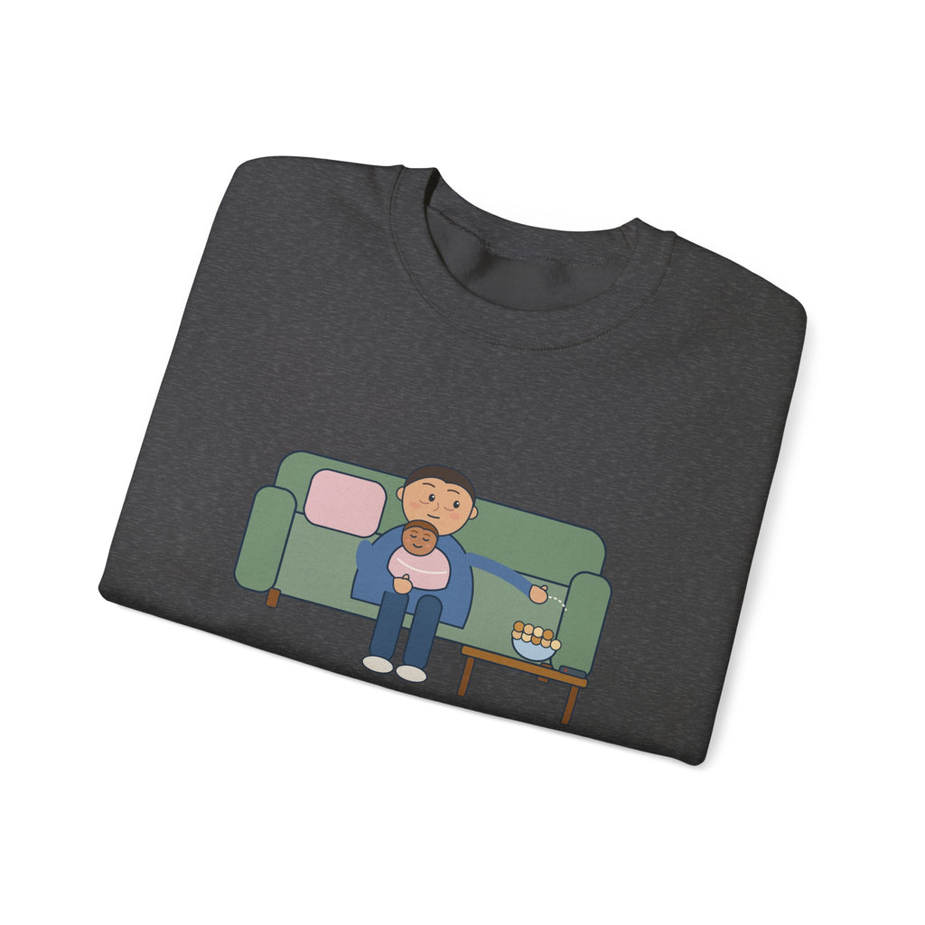 New Parent Crewneck Sweatshirt - Pinned Under a Contact Nap. Send Snacks.