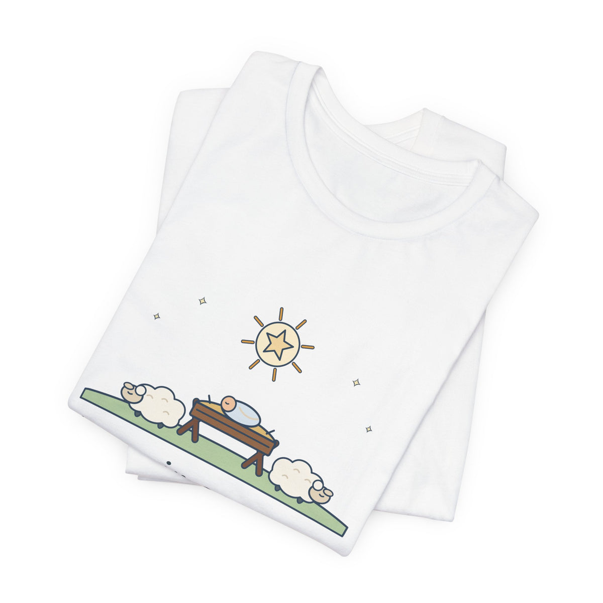 Anonymous Quote T-Shirt, Away in a Manger, Christmas Manger and Lambs Tee