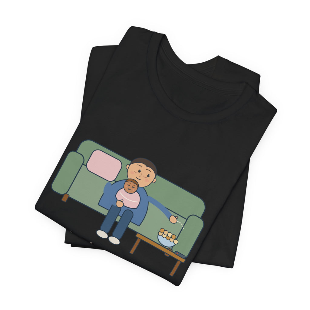 New Parent T-Shirt - Pinned Under a Contact Nap. Send Snacks. Funny Newborn Tee
