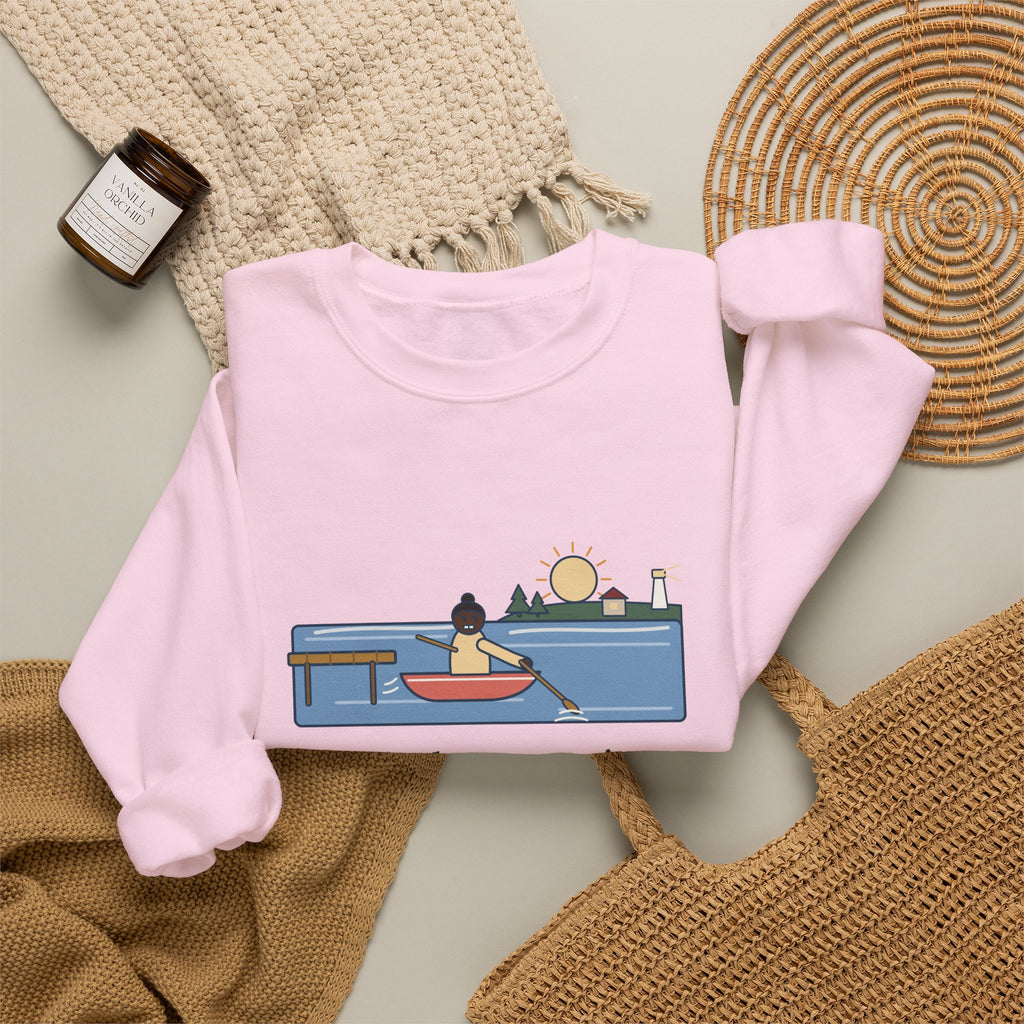 Our Doubts Are Traitors Sweatshirt, Literary Shakespeare Quote Crewneck with Dawn Rowboat